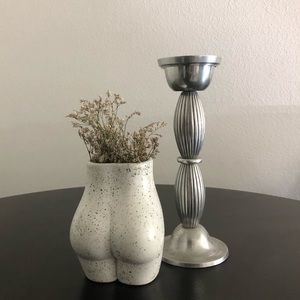 Silvertone Candlestick Holder